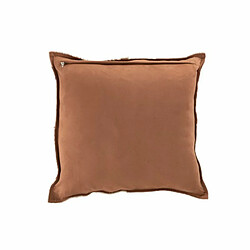 Paris Prix Coussin Déco Cuir 44cm Cognac