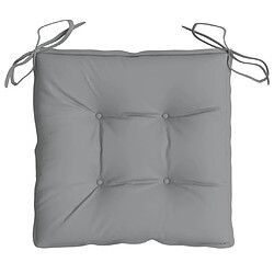 Acheter vidaXL Coussins de chaise lot de 2 gris 40x40x7 cm tissu oxford