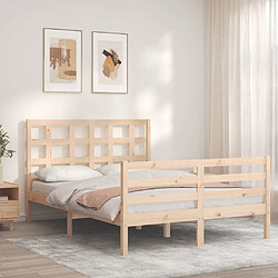 Acheter Maison Chic Cadre/structure de lit avec tête de lit pour adulte - Lit Moderne Chambre double bois massif -MN31537