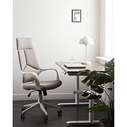 Beliani Chaise de bureau Taupe DELIGHT