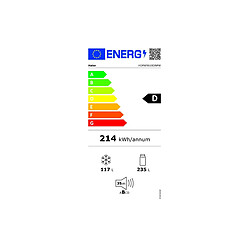 Réfrigérateur combiné 60cm 352l ventilé métal - HDPW5618DNPW - HAIER