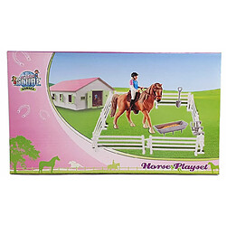 Avis Kids Globe Horses 640073 Kit de Jeu pour Chevaux avec 1 Cheval, 1 Cavalier, 1 clôture et Accessoires