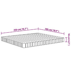 vidaXL Matelas en mousse moyennement doux 180x200 cm pas cher