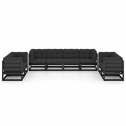 Avis Maison Chic Salon de jardin 8 pcs + coussins - Mobilier/Meubles de jardin - Table et chaises d'extérieur Bois de pin massif -MN54531