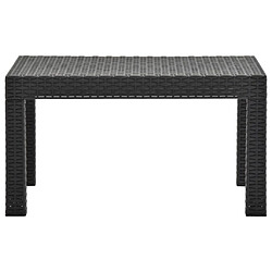 vidaXL Table de jardin Anthracite 58x58x41 cm PP Rotin