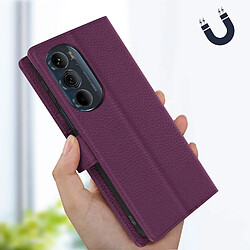 Avizar Housse Motorola Edge 30 Pro Clapet Portefeuille Support Vidéo Violet pas cher