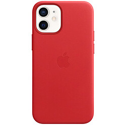 Apple Coque Leather MagSafe pour l'iPhone 12 Mini - Red