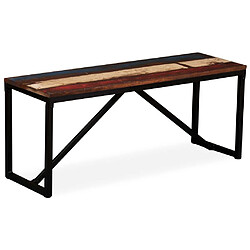 Helloshop26 Banquette pouf tabouret meuble banc 110 cm bois de récupération massif 3002127