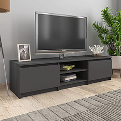 vidaXL Meuble TV Gris 140x40x35,5 cm Bois d'ingénierie