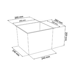 Pot de fleurs avec insert Urbi Square DURS265-S449 - blanc pas cher