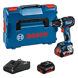 Bosch GSB 18V-90 C Professional Perceuse-visseuse à percussion sans fil 64 Nm 18V Brushless + 2x Batteries 5,0 Ah + Chargeur + Coffret L-Boxx (06019K6106)