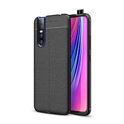 Wewoo Housse Coque antichoc TPU Litchi Texture pour VIVO V15 Pro (Noir)