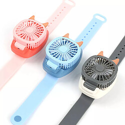 (Rose) Ventilateur de Montre-bracelet Portable pour Enfants Refroidissement par Air Mini Ventilateurs Rechargeables USB Enfants pas cher