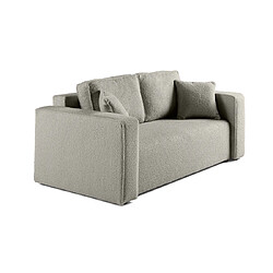 Bestmobilier Topaze - canapé droit 2 places - en tissu bouclette Topaze - canapé droit 2 places - en tissu bouclette - Taupe