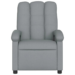 Avis vidaXL Fauteuil de massage inclinable Gris clair Tissu