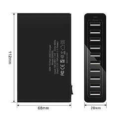 Universal 10 ports USB station chargeur rapide quai avec câble 50W États-Unis Australie UE Royaume-Uni Corée du Sud Prise Chargeur multiUSB pour iPad PC | Chargeur de téléphone mobile pas cher