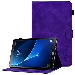 Etui en PU étanche à la poussière avec support et porte-cartes pour votre Samsung Galaxy Tab A 10.1 (2016) T580 - violet