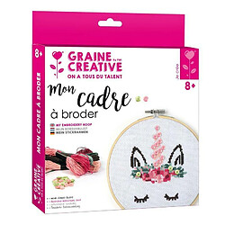 Graines Creatives Kit Tambour a Broder Licorne en Bois