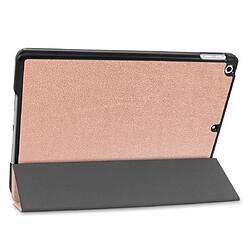 Wewoo Housse Étui Coque Pour iPad 10.2 en cuir élégant avec rabat horizontal Custer Texture fonction Veille / Réveil et support à trois réglages Or rose pas cher