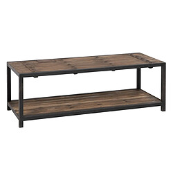 BigBuy Home Table Basse Noir Naturel 165 x 64 x 55 cm