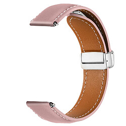 Avizar Bracelet pour Galaxy Watch 5 / 5 Pro / 4 Cuir Fermoir Boucle Magnétique rose