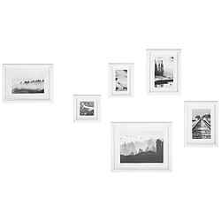 Beliani Cadre photo ZINARE Rectangulaire Nature Paysage Blanc