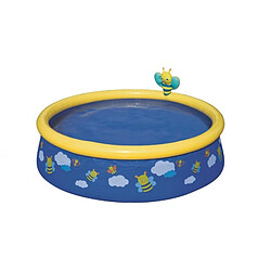 Petite piscine ronde - Piscine pour enfant - D 152 x H 38 cm - 477 L - Couleur aléatoire