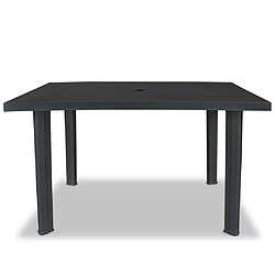 Maison Chic Table de jardin | Table d'extérieur Anthracite 126 x 76 x 72 cm Plastique -GKD68569