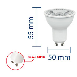 Avis VELAMP Ampoule LED SMD, spot GU10, 230V, 6W / 450lm, 4000K, 38°