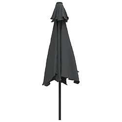 Avis Helloshop26 Parasol d'extérieur avec led et mât en acier 300 cm anthracite 02_0008173