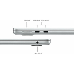 Avis Apple MacBook Air Ordinateur portable 34,5 cm (13.6') Apple M M3 8 Go 256 Go SSD Wi-Fi 6E (802.11ax) macOS Sonoma Argent