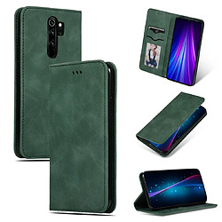 Wewoo Housse Coque Etui en cuir avec rabat horizontal magnétique pour Xiaomi Redmi Note8 Pro Retro Skin Feel Business vert armée