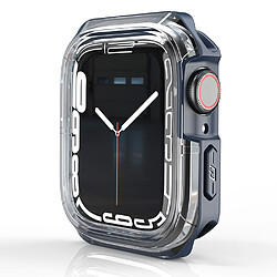 Coque en TPU bicolore, transparent/bleu nuit pour votre Apple Watch Series 7 41mm