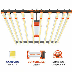 Spider Farmer SE1000W LED élèvent la lumière à intensité variable pour la culture commerciale verticale