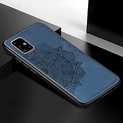 Wewoo Coque Pour Galaxy A71 Mandala Housse en tissu gaufré PC + TPU de téléphone portable avec fonction magnétique et dragonne bleu