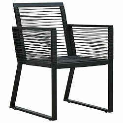 Maison Chic Lot de 2 Chaises de jardin,Fauteuil d'extérieur Noir Rotin PVC -MN71985