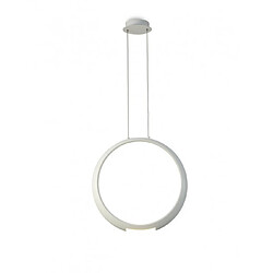 Luminaire Center Suspension LED intégré Ring blanc mat 1 ampoule 35cm