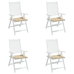 Avis vidaXL Coussins de chaise jardin lot de 4 beige 40x40x3cm tissu oxford