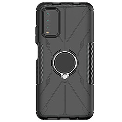 Coque en TPU anti-chute, anti-rayures avec béquille pour votre Xiaomi Poco M3/Redmi 9 Power/Note 9 4G (Qualcomm Snapdragon 662)/9T - noir