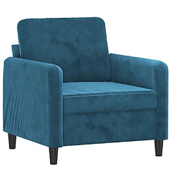 Avis Maison Chic Ensemble de canapés 3 pcs, Canapé droit Sofa pour Salon bleu velours -GKD454097