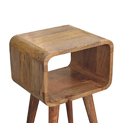 Acheter Artisan Furniture Table de nuit mini en bois massif noyer courbée, table de nuit