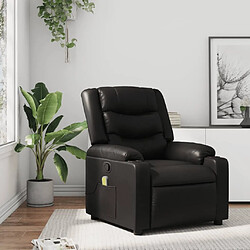 Maison Chic Fauteuil Relax pour salon, Fauteuil de massage inclinable Noir Similicuir -GKD40394