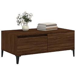 Avis vidaXL Table basse Chêne marron 90x50x36,5 cm Bois d'ingénierie