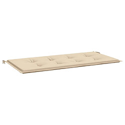 vidaXL Coussin de banc de jardin beige 120x50x3 cm tissu oxford