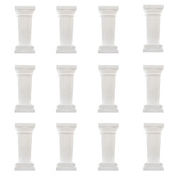 12x Vintage Quartet Column Pedestal Statue Alabaster Sculpture Wedding Decor 3 "