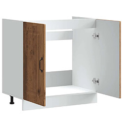 Acheter vidaXL Meuble bas pour évier Kalmar noir 80x46x81,5 cm bois ingénierie