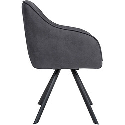 Avis Decoshop26 Chaise de salle à manger x1 design moderne confortable en tissu noir piétement stable à quatre pieds en métal 10_0002344