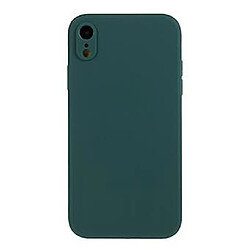 Universal Étui en silicone en peau mate doux vert foncé pour votre pomme iPhone XR 6,1 pouces