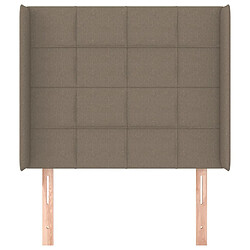 Avis Maison Chic Tête de lit moderne avec oreilles pour chambre - Décoration de lit Taupe 93x16x118/128 cm Tissu -MN41434