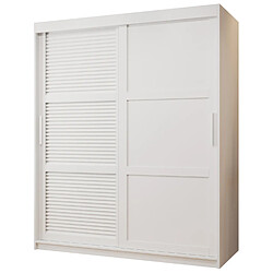 Abiks Meble Armoire Zaluzja 3 à Portes Coulissantes 200/150/62 2 Portes (blanc)